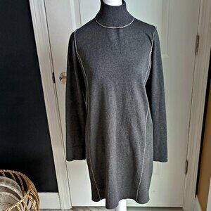 NEW! CHARCOAL SWEATER Wool BLEND DRESS Max STUDIO SZ M